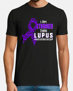 Lupus Awareness I Am Stronger Than Lupus Never Give Up Purple Ribbon Butterfly Lover Survivor Women 