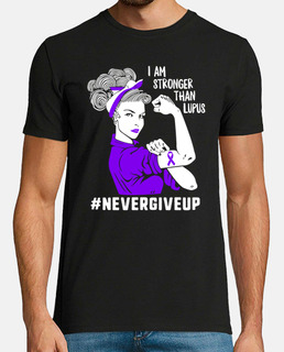 Lupus Awareness I Am Stronger Than Lupus Never Give Up Purple Ribbon Survivor Women Gift