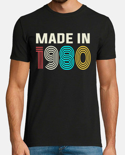 made in 1980 retro vintage 80s t-shirt