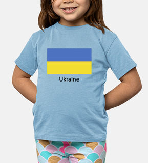 maglietta per bambini con bandiera ucraina