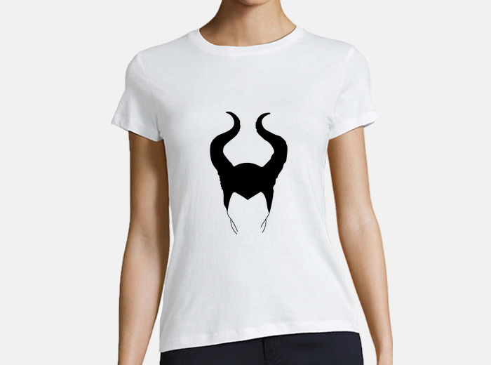 Camiseta Mujer Fit MALEFICA blanca