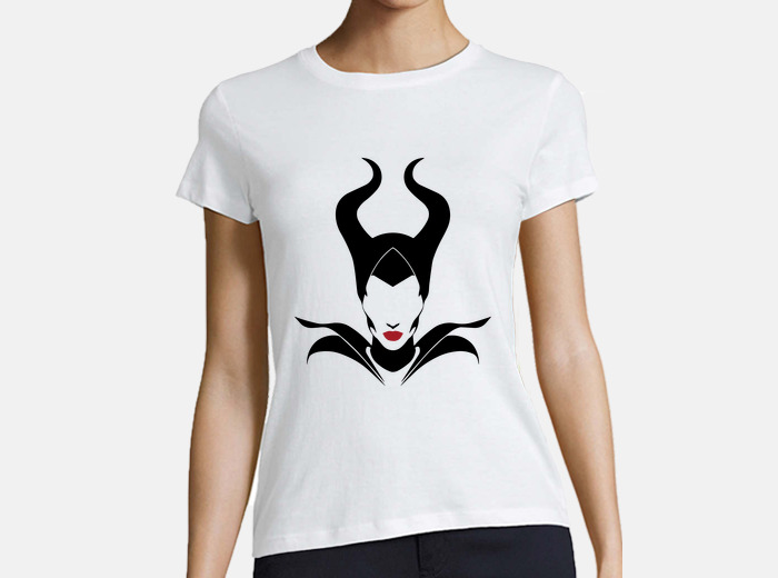 Camiseta Mujer Fit MALEFICA blanca