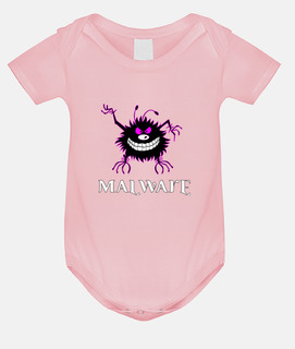 Malware logo contorno fuxia