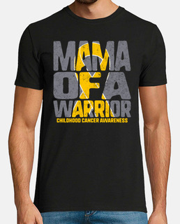 Mama of A Warrior Childhood Cancer awareness Gold Ribbon Mom Grandma Support Kids Fight Gift