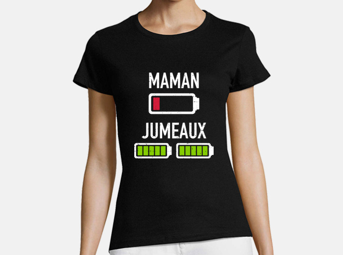 Maman jumeaux batterie faible t shirt tostadora