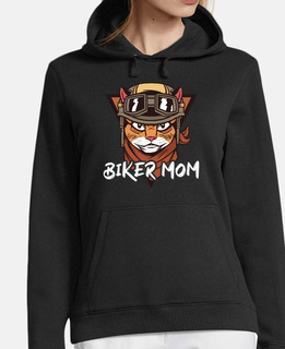 mamma motociclista gatti mamma con moto