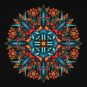 T-shirt mandala psichedelico hippie trippy