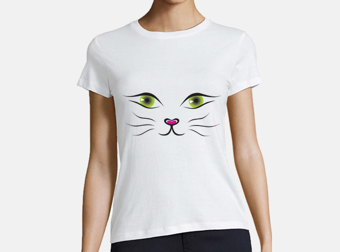 Camiseta Manga Corta Dos Colores Chica Ojos De Gato Latostadora