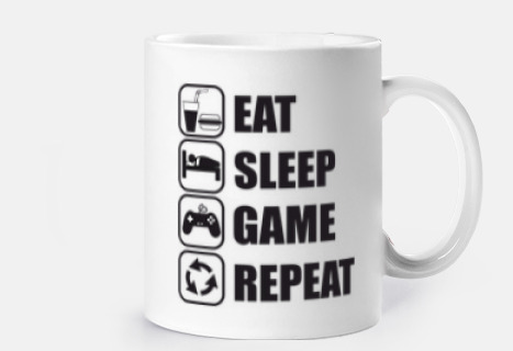 mangiare dormire gioco ripetere