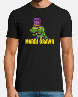 Mardi Grawr TRex Dinosaur Mardi Gras Pancake