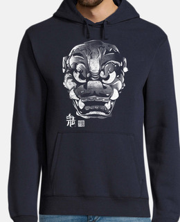 Máscara Japonesa Demonio Kanji Blanco