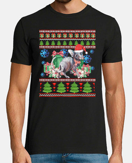 Mascota Gato Esfinge Ugly Navidad