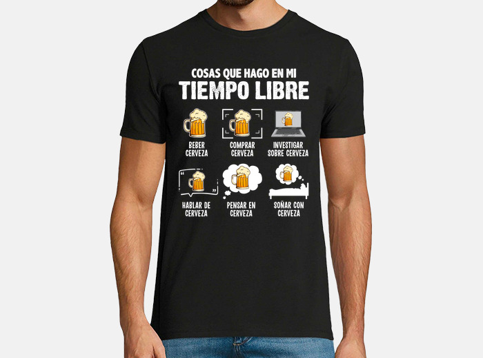 Camiseta me encanta la cerveza laTostadora