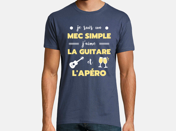 Guitare. Idée cadeau guitariste citation drôle' T-shirt à manches  retroussées Femme