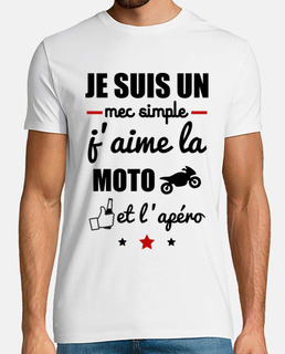 Mec simple,moto,apéro,t-shirt motard