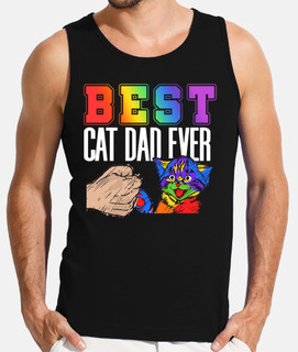 mejor gato papá nunca colorido arcoiris