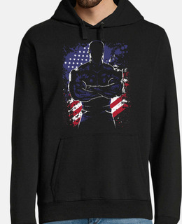 Men, hoodie, black