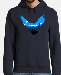 Men, hoodie, navy