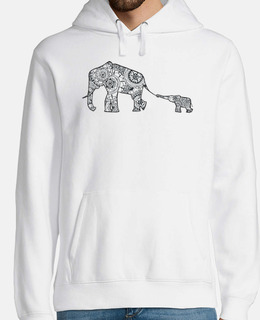 Men, hoodie, white