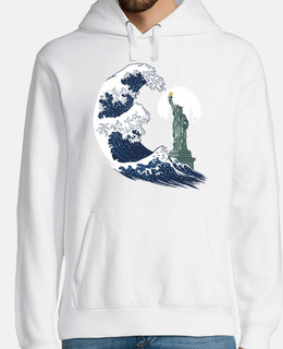 Men, hoodie, white