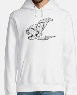 Men, hoodie, white