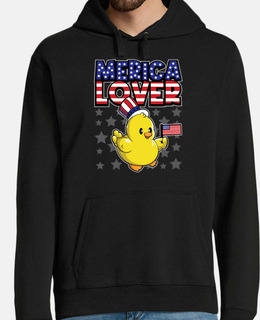 Merica Lover  Happy 4th of July  Duck USA Flag