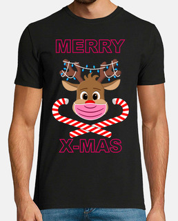 Merry Christmas Rudolph Pink