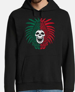 Mexico Flag  Aztec Warrior Skull  Mexico Roots