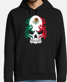 Mexico Flag  Mexican Skull Tribal Style