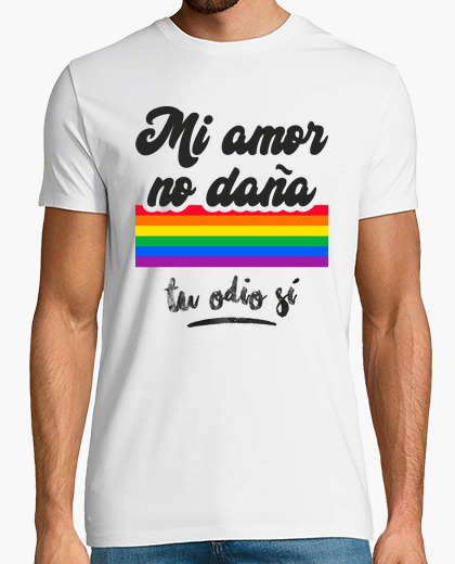 Camiseta 'Mi Amor no Daña' Blanca Hombre