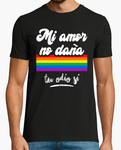 Camiseta 'Mi Amor no Daña' Negra Hombre