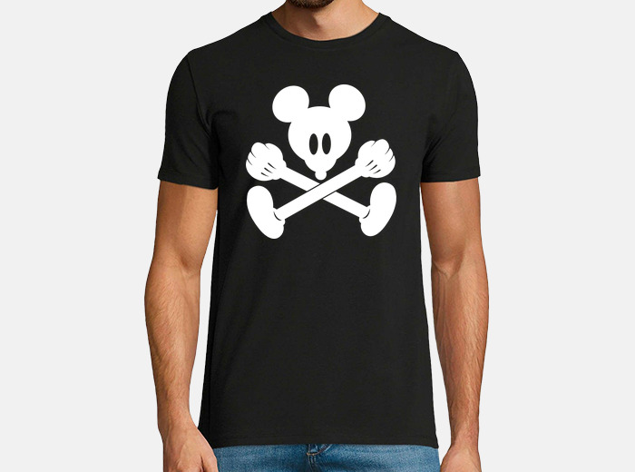 Mickey mouse pirate flag t shirt tostadora