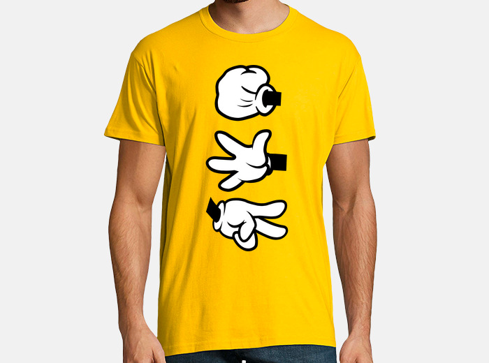 Mickey mouse rock paper scissors t shirt tostadora