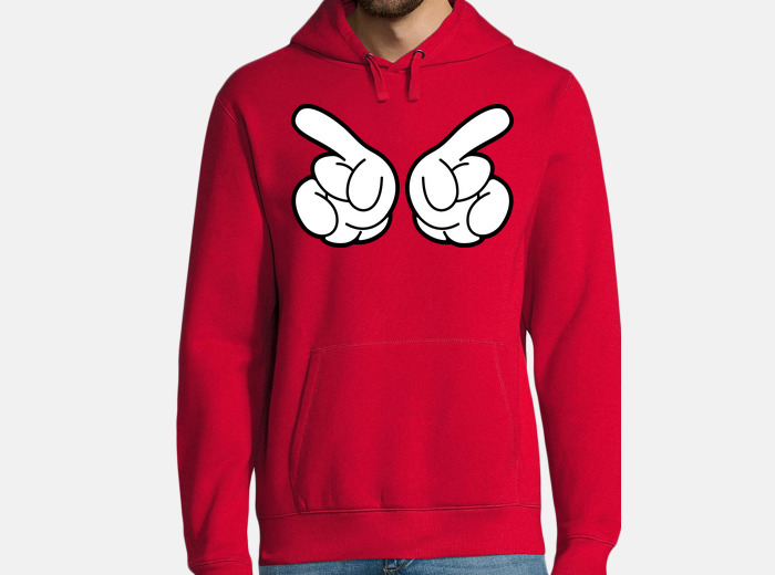 Disney Mickey Mouse - Sudadera con capucha clásica con cuello en V, manga  larga, Negro 