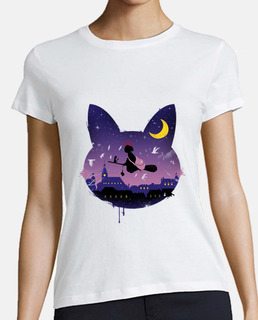 midnight cat stroll shirt womens