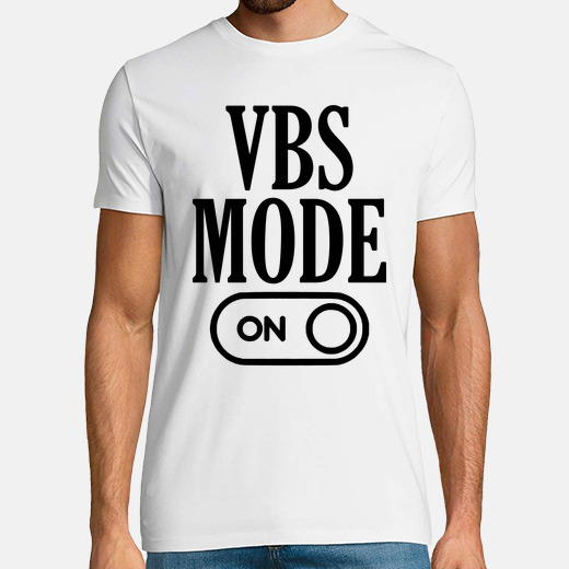 Camiseta modo vbs on off escuela bíblica de vaca | laTostadora