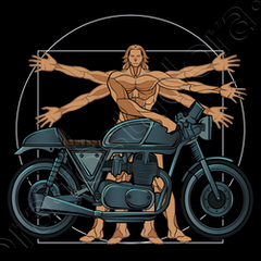 Tee-shirt motard de vitruve homme moto