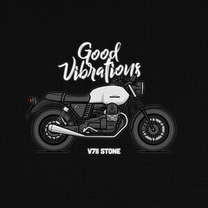 T-shirt moto guzzi v7ii st one bianco