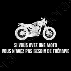 Moto humour thérapie bécane cadeau motard biker' T-shirt Homme