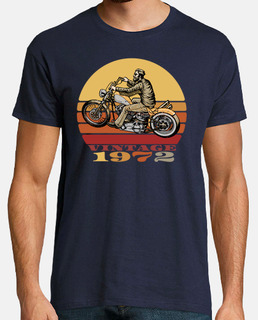 Motociclista vintage de 1972