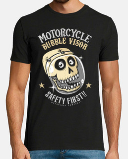 motorcycle bubble visor on black