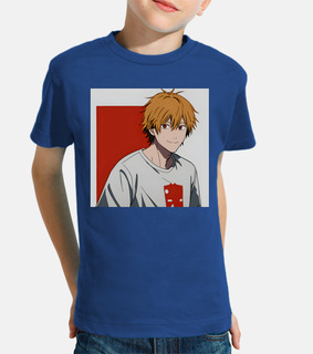 motosega uomo denji camicia e adesivi