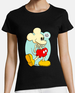 mouse skeleton cartoon with phrase