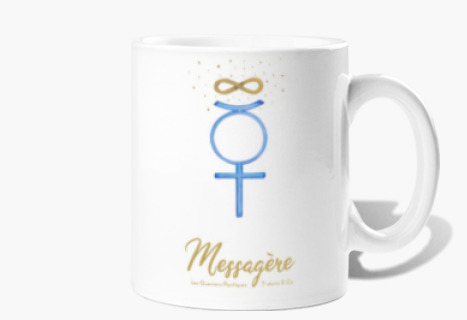 Mug Mercure Infini, Messagère - Blanc