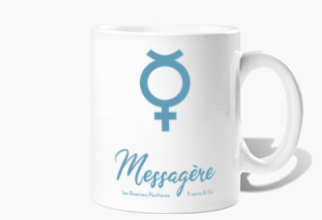 Mug Mercure, Messagère - Blanc