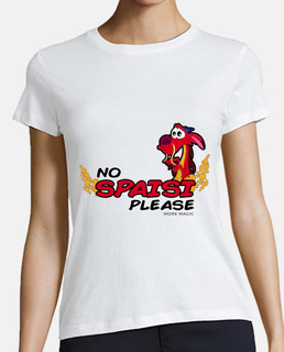 Mujer, estilo béisbol, blanca y roja