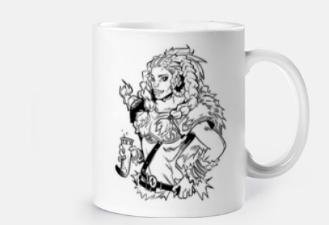 mujer guerrera vikinga dibujo boceto