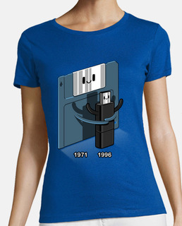 Mujer, manga corta, azul royal, calidad premium