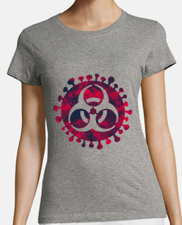 Mujer, manga corta, gris vigoré, algodón orgánico