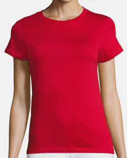 Mujer, manga corta, roja, algodón orgánico